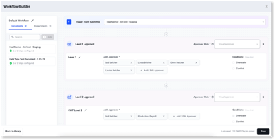 Start+ Approval Workflow Builder