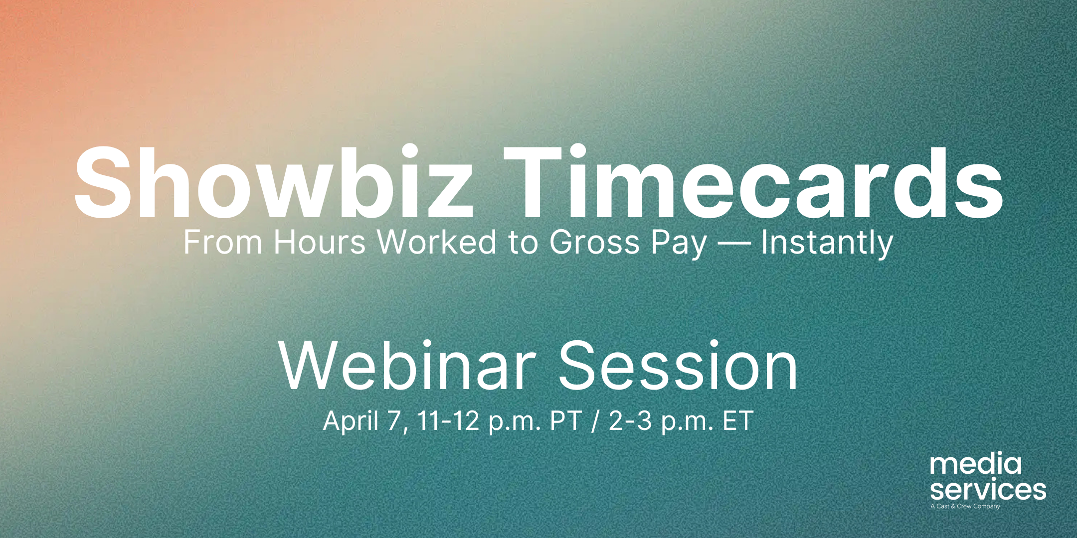 Showbiz Timecards Crew and Cast